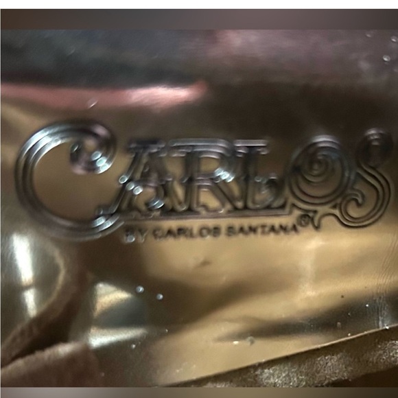 Carlos Santana Suede Fringe Peep Toe Mules with Cutout Heel and Zipper C… - Picture 5 of 6